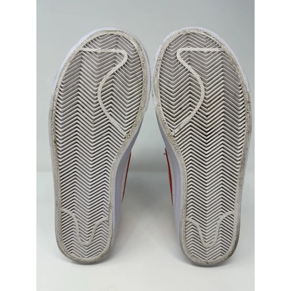 Nike Blazer Mid '77 Unisex Kids GS 4.5Y White/Orange Shoes Sneakers [DA4086-110]